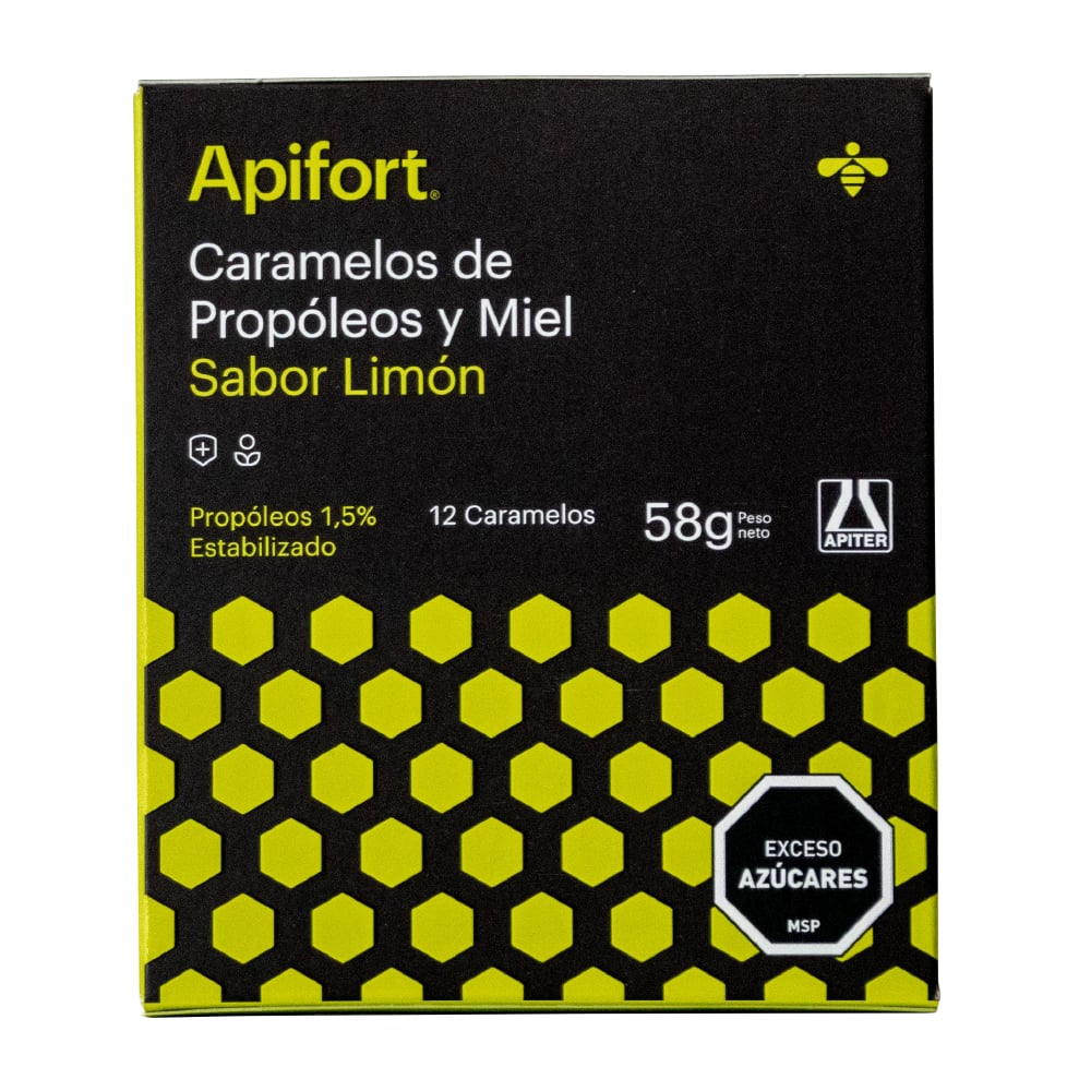 Apifort caramelos propoleo limon 12 unid