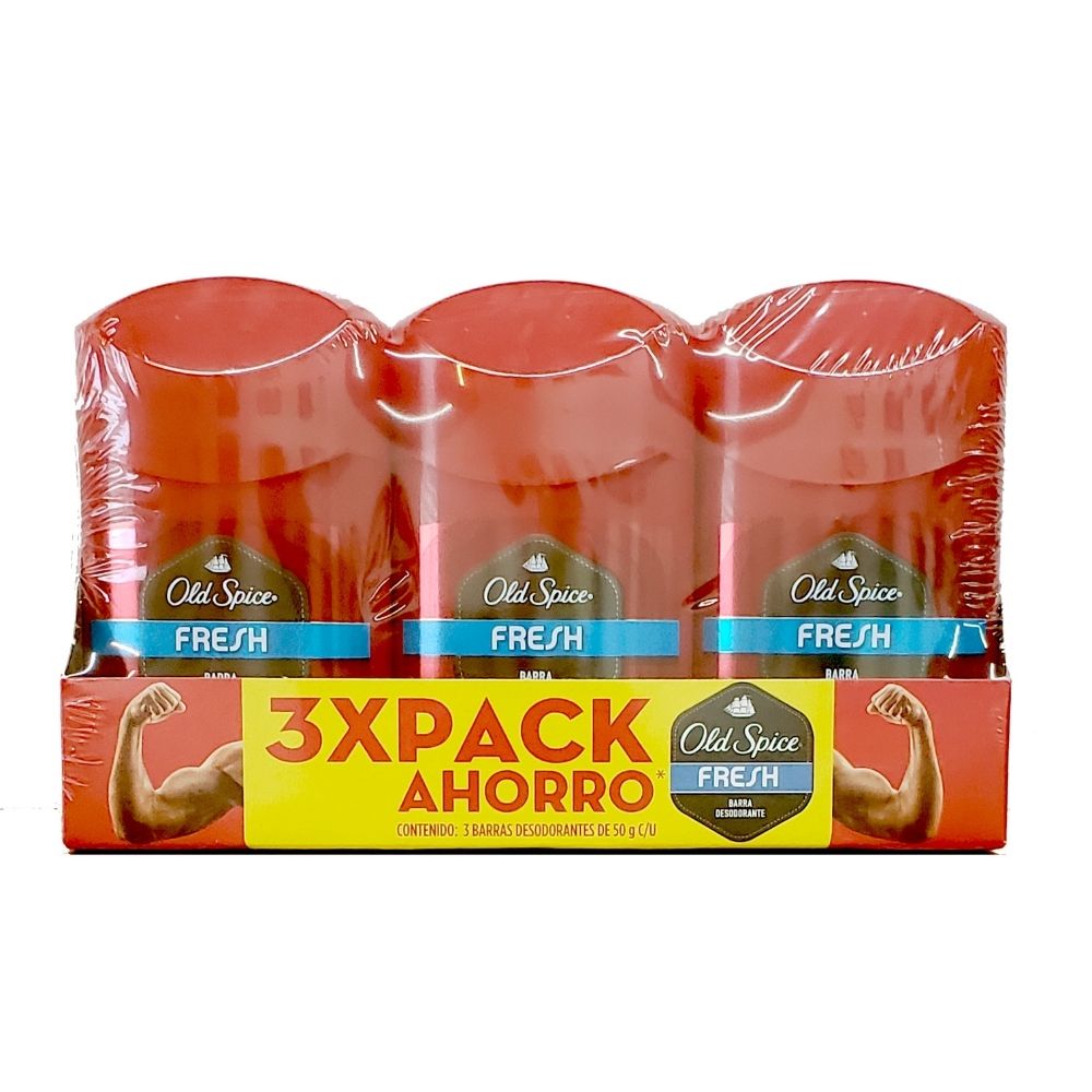 Old spice desod barra fresh 3 unid