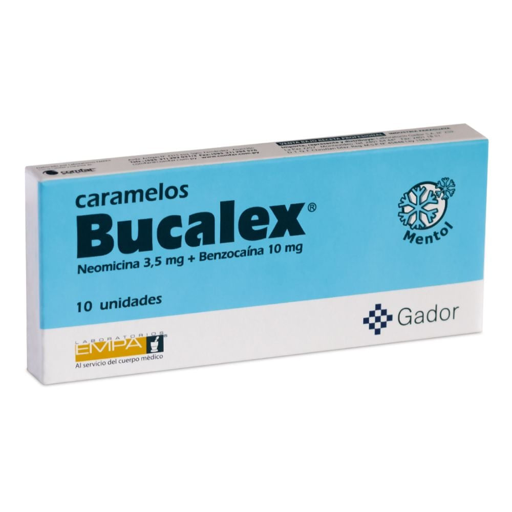 Bucalex menta 10 caramelos