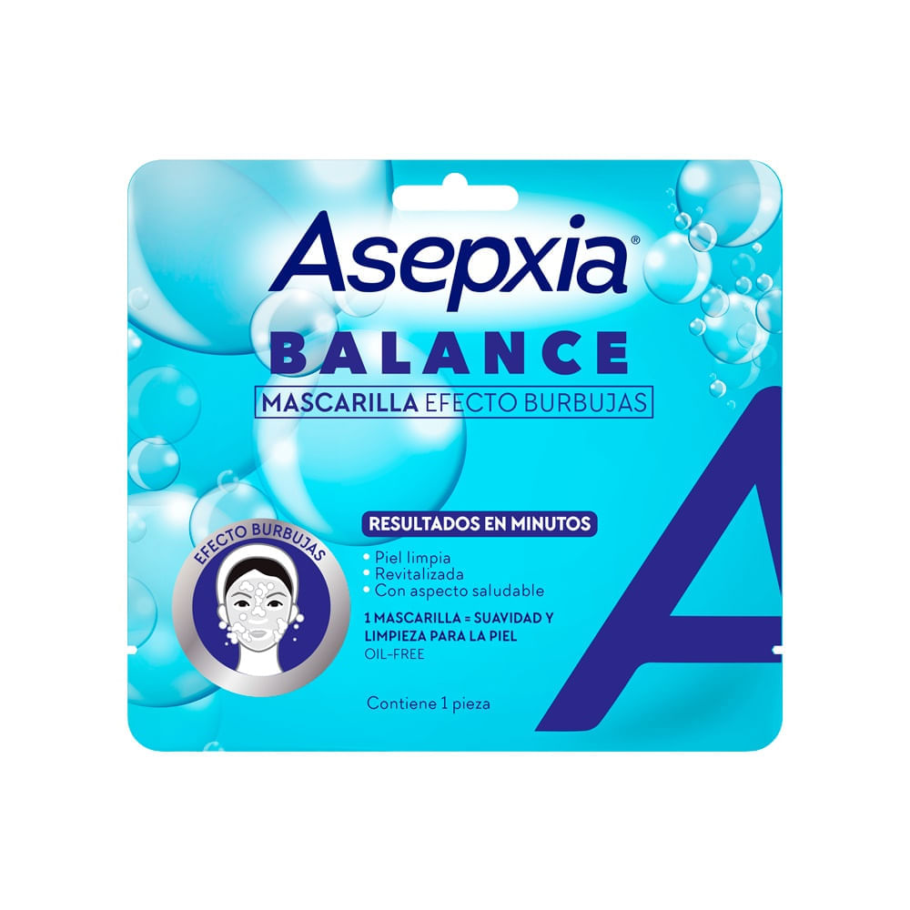 Asepxia mascara tla balance burbujas