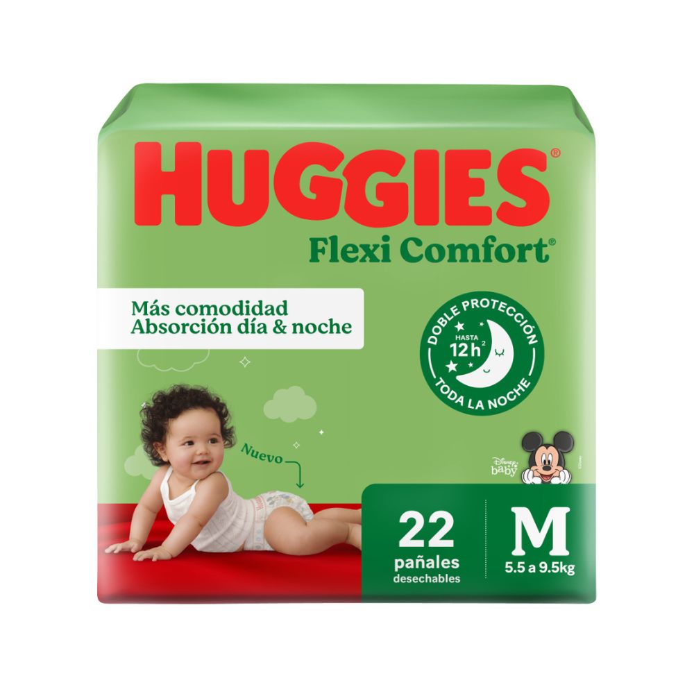 Huggies flexi comf m 22 paÑales