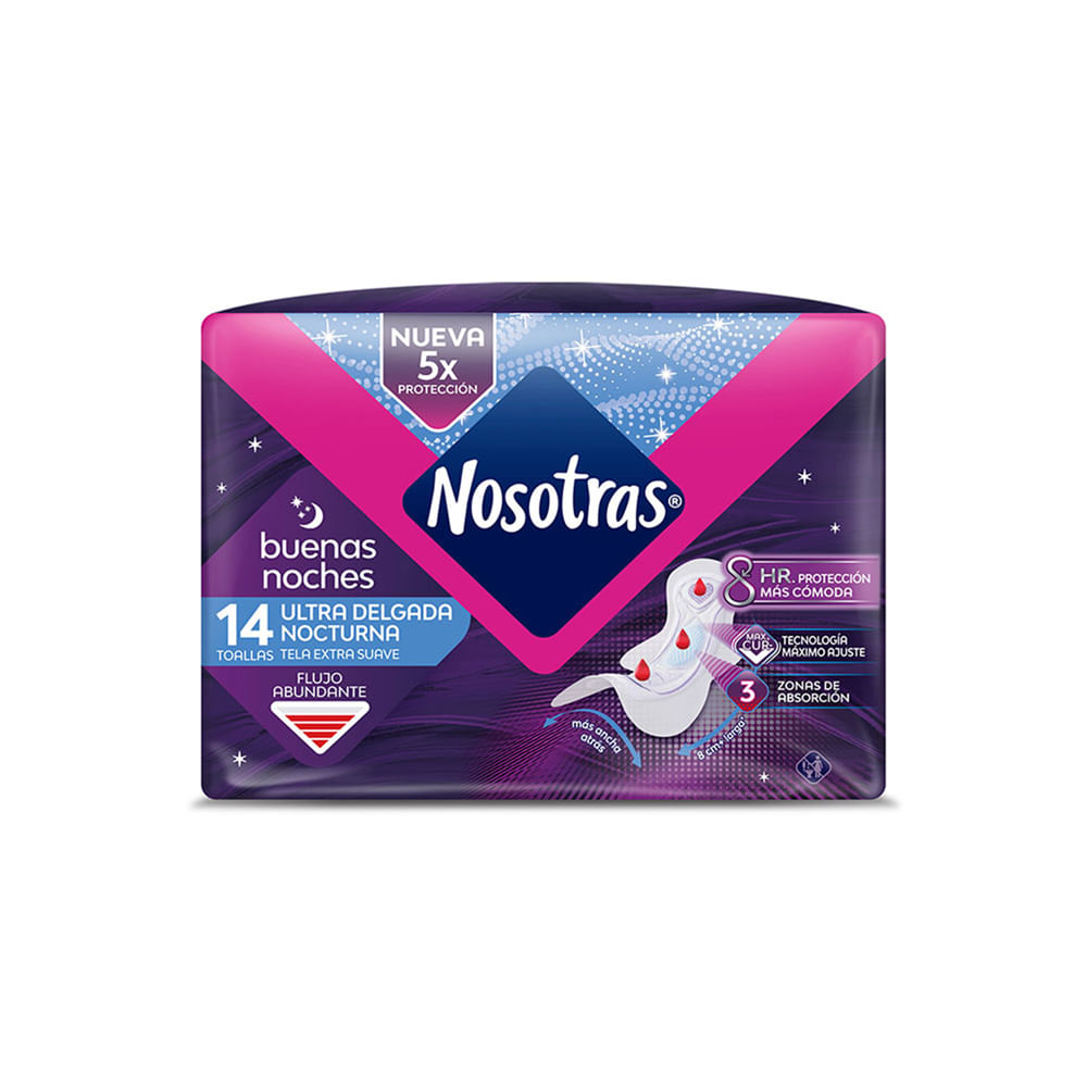 Nosotras natural buenas noches 14 unid