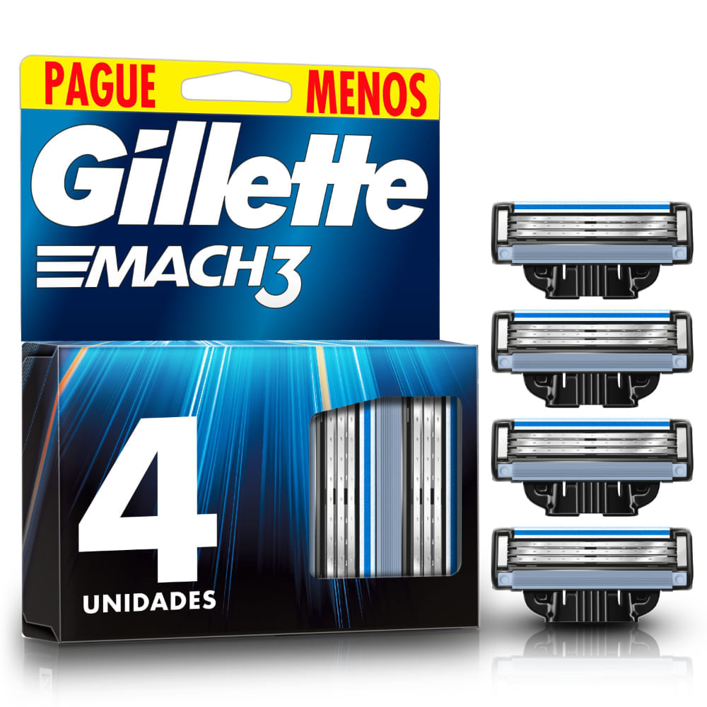 Gillette mach 3 dispenser 3x2 unid