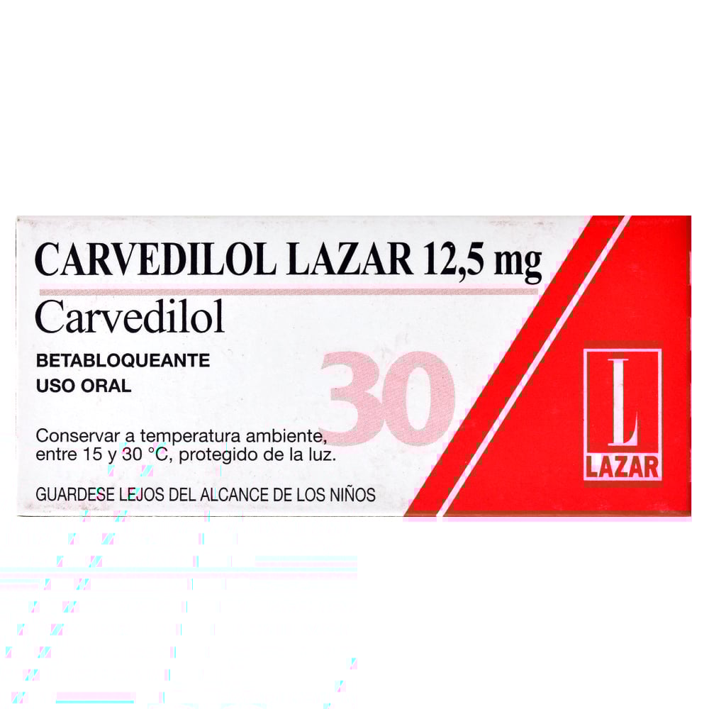 Carvedilol 12,5 mg 30 comp