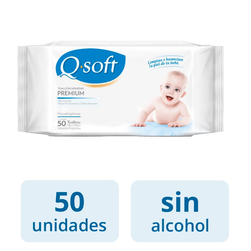 Q soft toallitas humedas 50 unid clasica